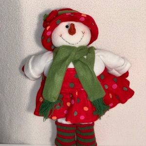 🎄2/$30🎄PLUSH SNOWMAN - RED DRESS